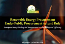 Renewable Energy Procurement under the Public Procurement Act and Rule – Enterprise Survey Findings on Transparency, Accountability, and Eficiency